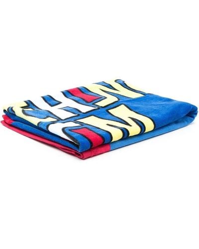 Moschino Logo-print Towel - Blue