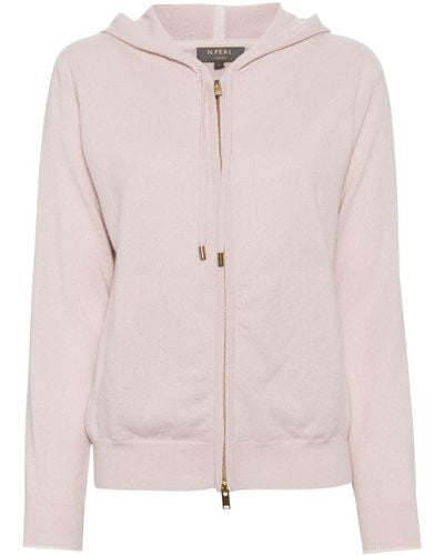 N.Peal Cashmere Ada cashmere hoodie - Rosa