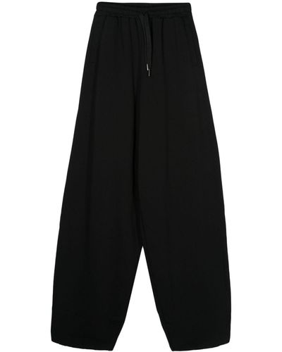 FAMILY FIRST Wide-leg Cotton Track Pants - Black