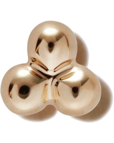 Maria Tash 18kt Yellow Gold Three Ball Stud Earring - Metallic
