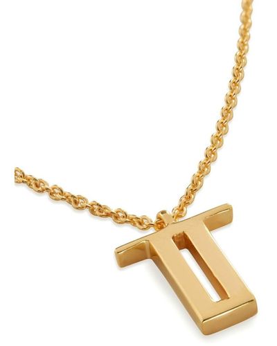 Monica Vinader Alphabet T-pendant Necklace - Metallic