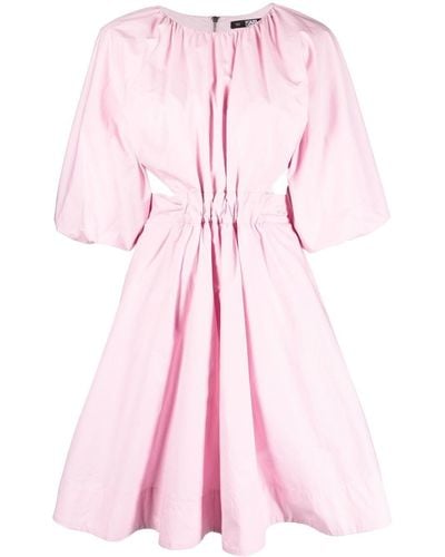 Karl Lagerfeld Cut-out Puff-sleeve Dress - Pink