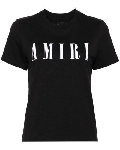 Amiri Logo-print Cotton T-shirt - Women's - Cotton - Black