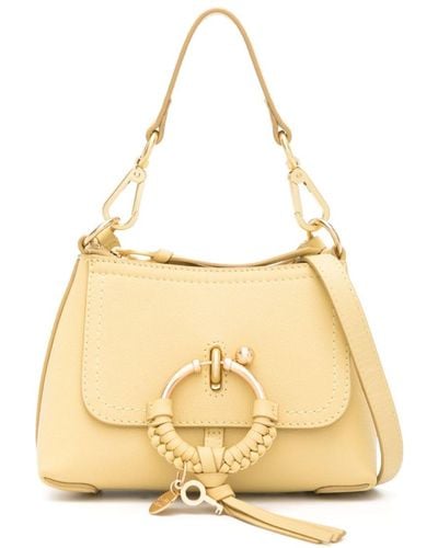 See By Chloé Mini Joan Leather Crossbody Bag - Natural