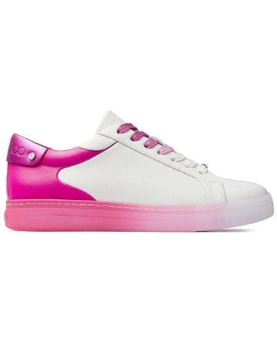 Jimmy Choo Rome Leather Trainers - Pink
