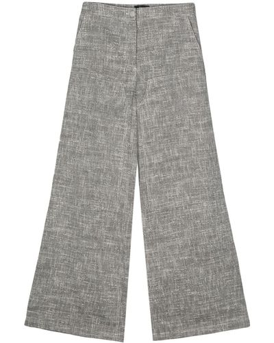 Theory Pantaloni a palazzo in tweed - Grigio