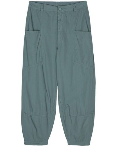 Transit Cotton Tapered Trousers - Blue