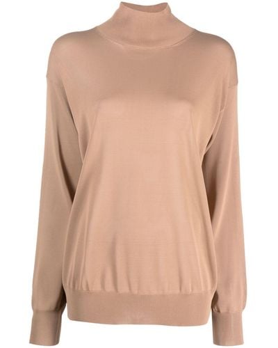 Khaite The Paco Knitted Crepe Sweater - Natural