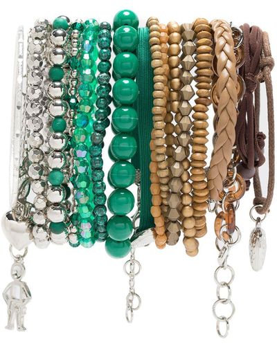 Amir Slama Lot de bracelets dépareillés - Vert