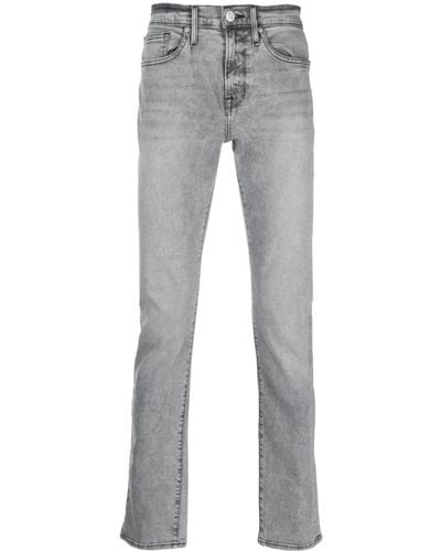 FRAME Low-rise Skinny Jeans - Gray