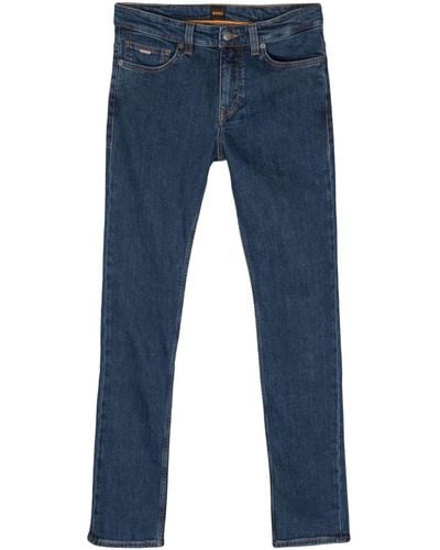 BOSS Jeans slim a vita media - Blu