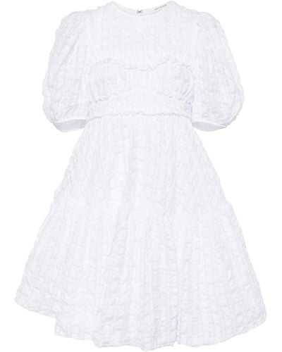 Cecilie Bahnsen Vanity Seersucker Minidress - White
