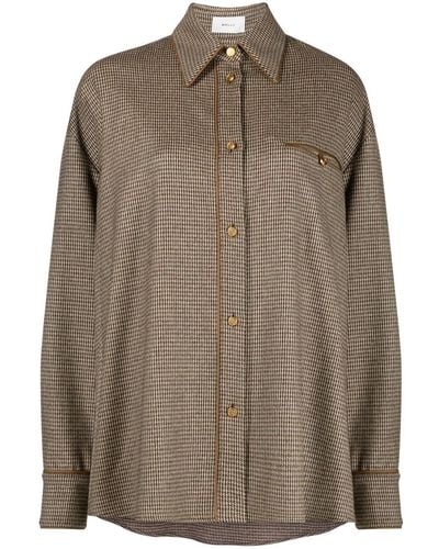 Bally Houndstooth-pattern Oversized Shirt - Brown