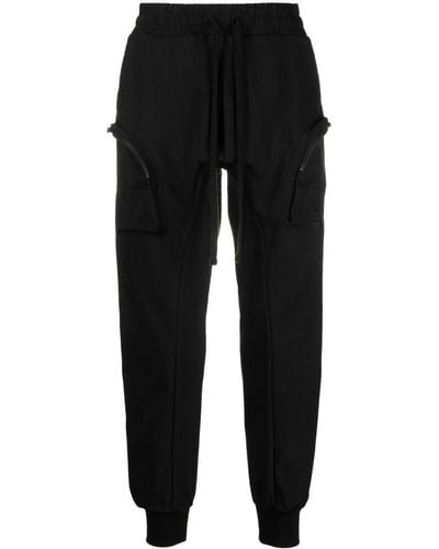 Thom Krom Mid-rise Multi-pocket Track Trousers - Black