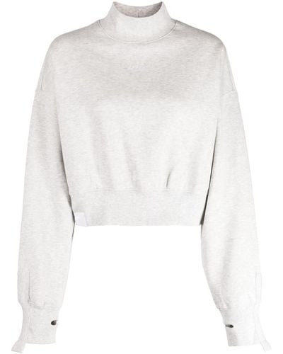Izzue Logo-patch Jersey Sweatshirt - White