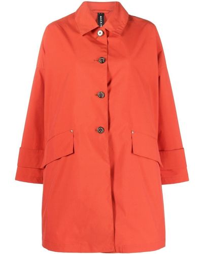 Mackintosh Manteau Humble à simple boutonnage - Rouge