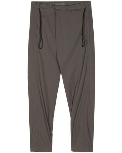 Transit Drop-crotch Cotton Trousers - Grey