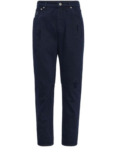 Brunello Cucinelli Jeans mit schmalem Bein - Blau