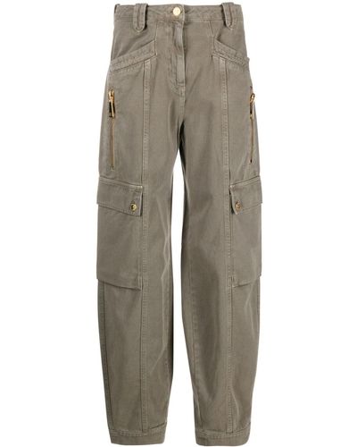 Elisabetta Franchi Weite Jeans mit Einsätzen - Grau