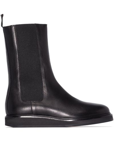 LEGRES Chelsea Mid-calf Boots - Black