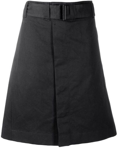 Lemaire Belted A-line Skirt - Black