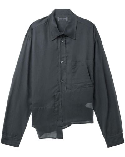 Magliano Asymmetric Cotton Shirt - Grey
