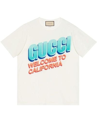 Gucci Camiseta con estampado gráfico - Blanco