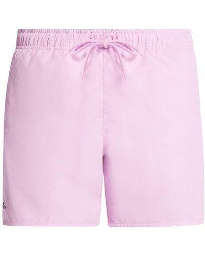 Lacoste Logo-appliqué Drawstring Swim Shorts - Pink
