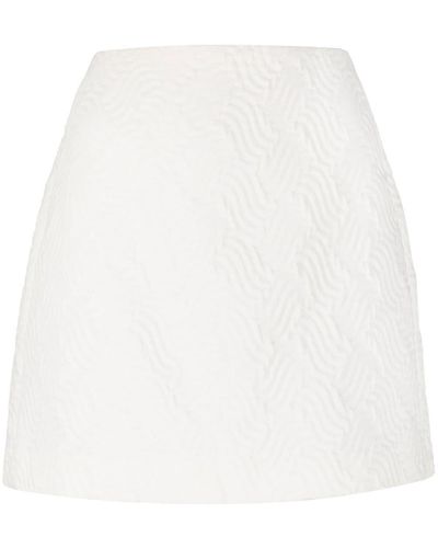 P.A.R.O.S.H. Textured Mini Skirt - White