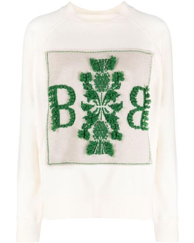 Barrie Logo-patch Cashmere Sweatshirt - Green