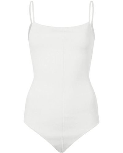 Proenza Schouler White Silk Serena Bodysuit