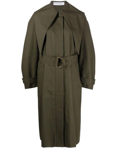 JW Anderson Trenchcoat mit Gürtel - Grün