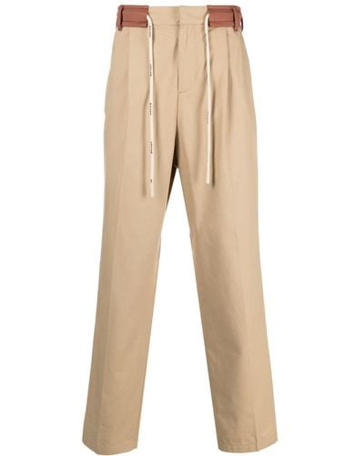 Palm Angels Drawstring Side Stripe Track Trousers - Natural