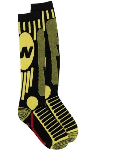 Walter Van Beirendonck Socken mit grafischem Print - Grün