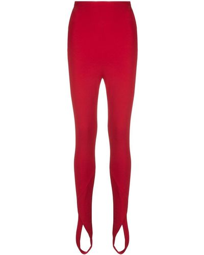 The Attico Pantalones con bajos estilo fusseau - Rojo