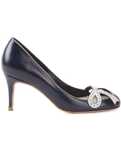 Sarah Chofakian Mid-heel Court Shoes - Blue