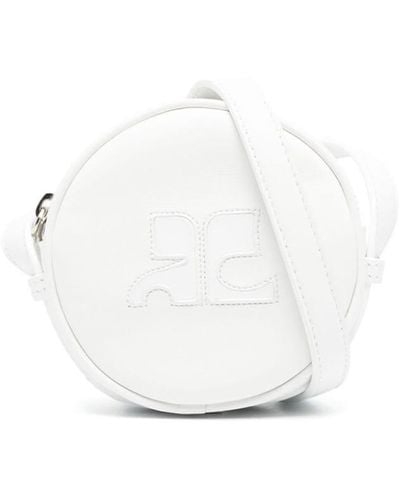 Courreges Logo-patch Leather Mini Bag - White
