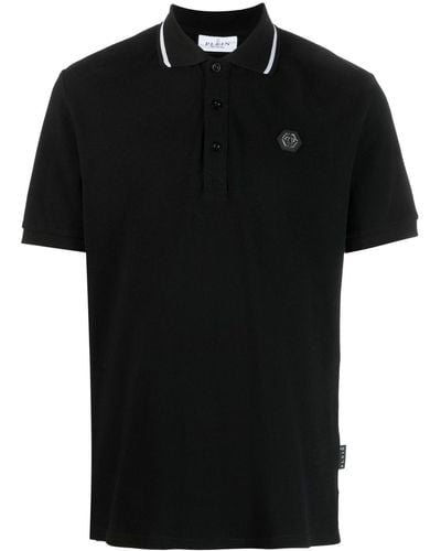 Philipp Plein スカルパターン ポロシャツ - ブラック