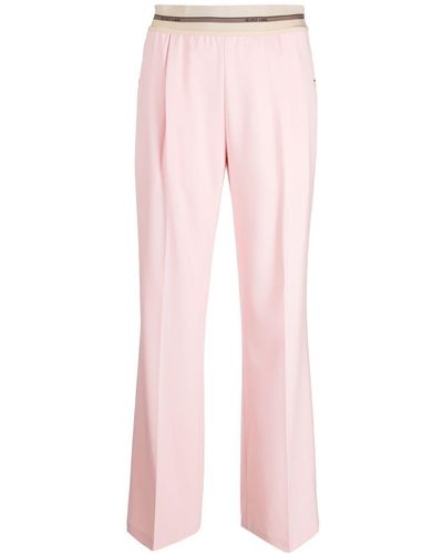 Helmut Lang Logo-waistband Straight Pants - Pink