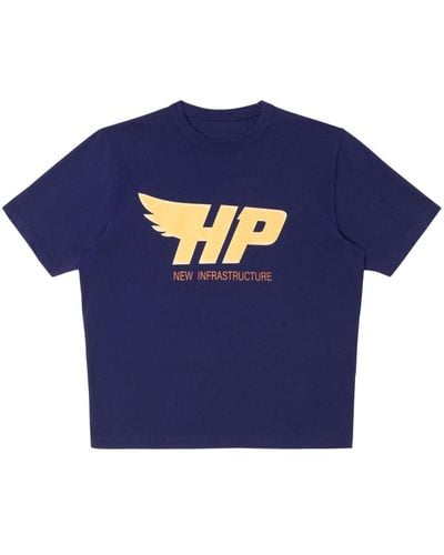 Heron Preston Fly Logo-print Cotton T-shirt - Blue