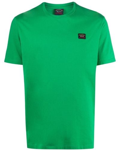 Paul & Shark T-Shirt mit Logo-Patch - Grün