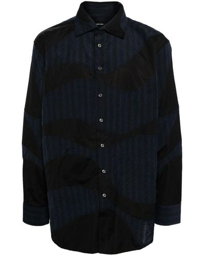 BOTTER Panelled Cotton Shirt - ブルー