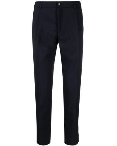 Dell'Oglio Pantalones ajustados con pinzas - Azul