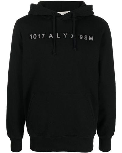 1017 ALYX 9SM Hoodie à logo clouté - Noir