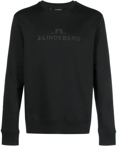 J.Lindeberg Alpha Logo-print Sweatshirt - Black