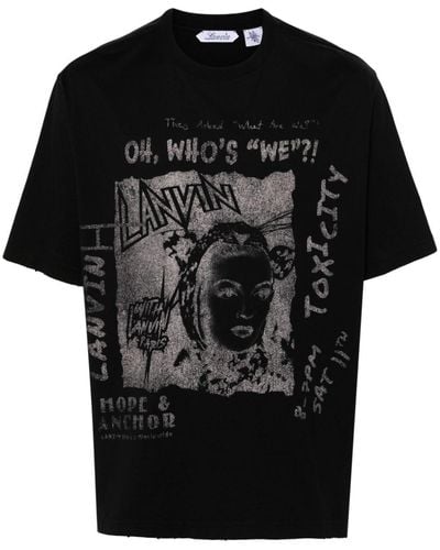 Lanvin X Future T-shirt Met Print - Zwart