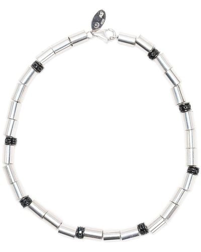 Amir Slama X Julio Okubo bracelet à perles - Blanc
