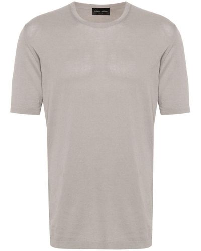 Roberto Collina Crew-neck Knitted T-shirt - Grey