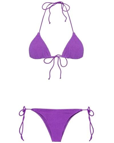 Mc2 Saint Barth Marielle Bikini in Knitteroptik - Lila