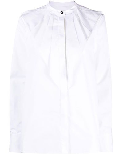Jil Sander Pleat-detail Long-sleeved Shirt - White
